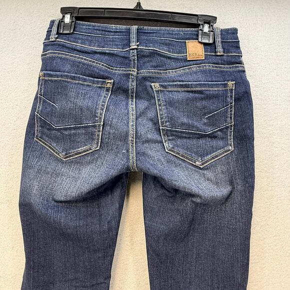 BKE Denim Jeans Women's 27R (4) Dark Blue Stella Mid-Rise Skinny Preppy EUC - Picture 3 of 13